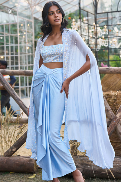 DRAPED SATIN SKIRT