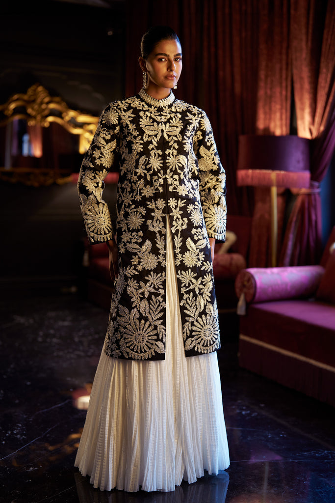 CRUSHED CRINKLE MAXI SKIRT dash and dot