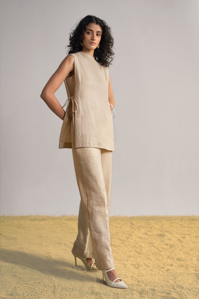 ORIGAMI SILK-LINEN TOP dash and dot