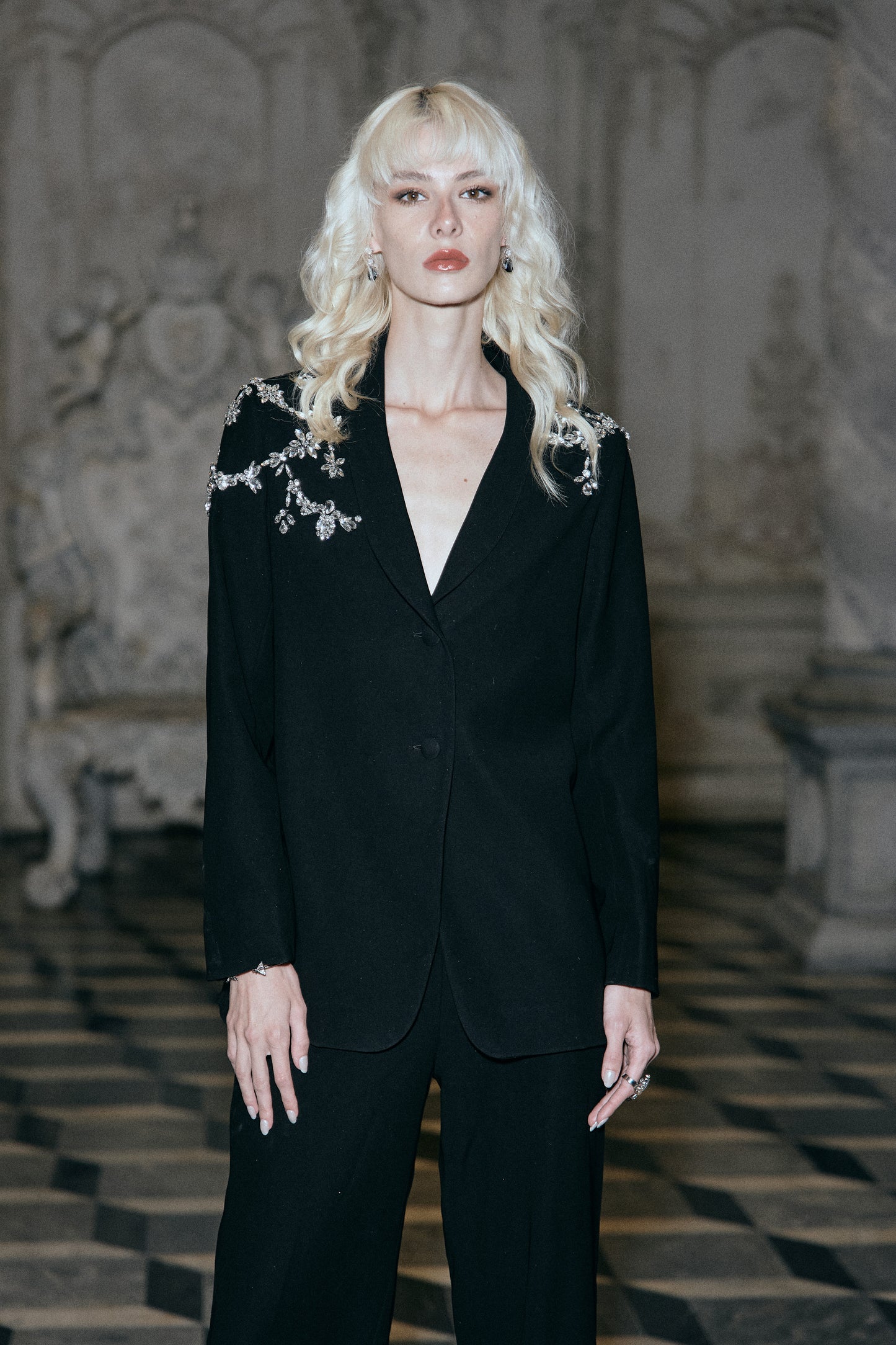 CRYSTAL EMBELLISHED SUIT