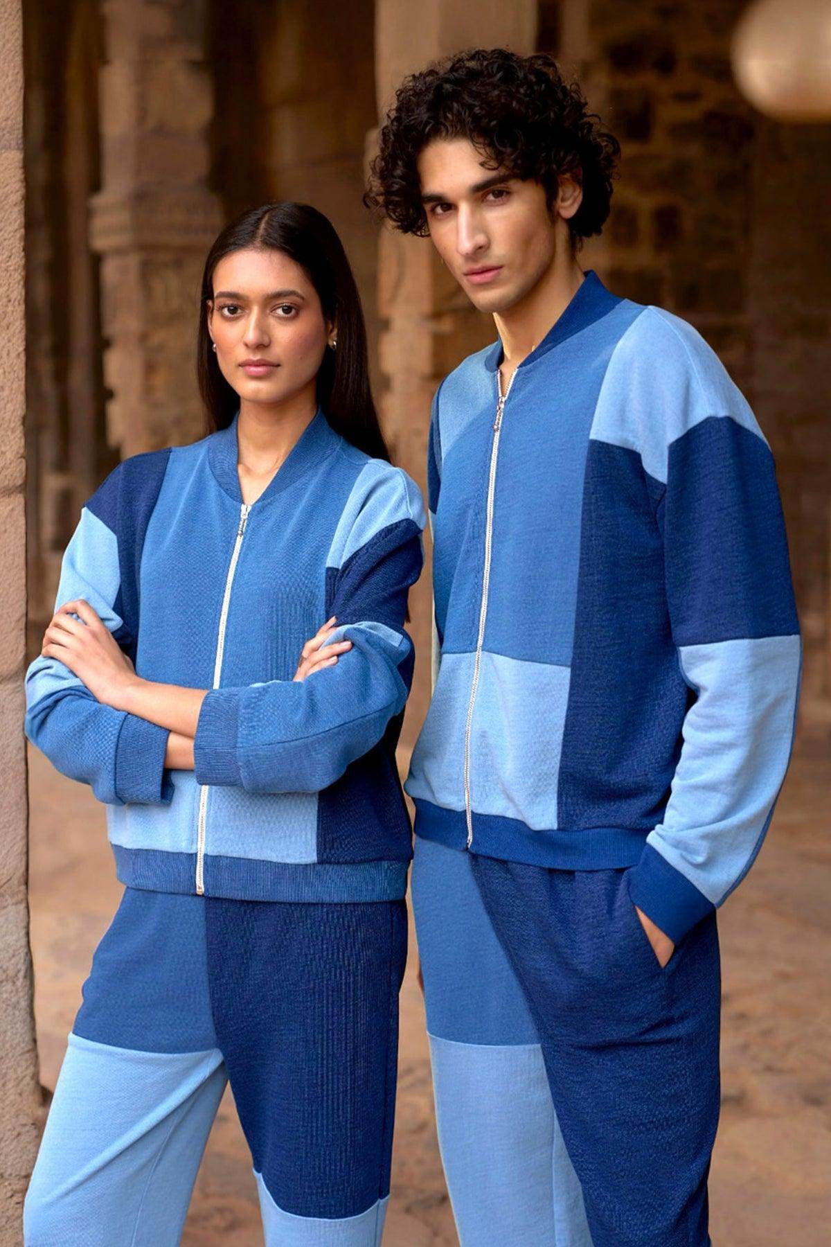 INDIGO BLOCKED SWEATSHIRT - dash and dot