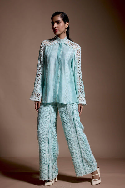 MINT BLUE LACE SET - dash and dot