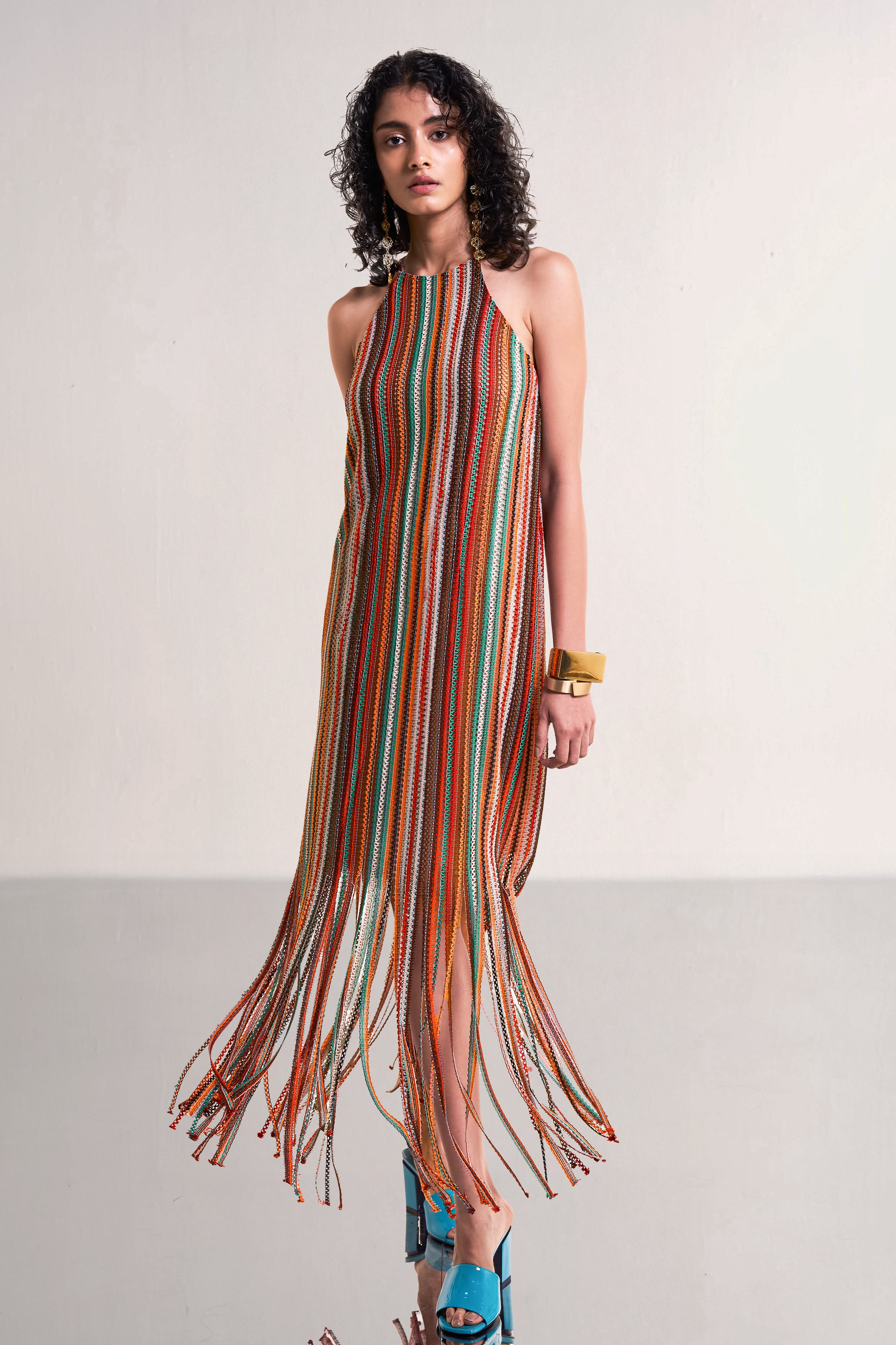 halter dress with fringe Seilynn Black Halter Fringe Mini Dress | Dresses