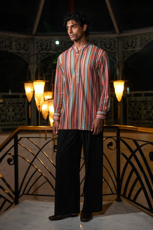 CROCHET LACE KURTA-SHIRT