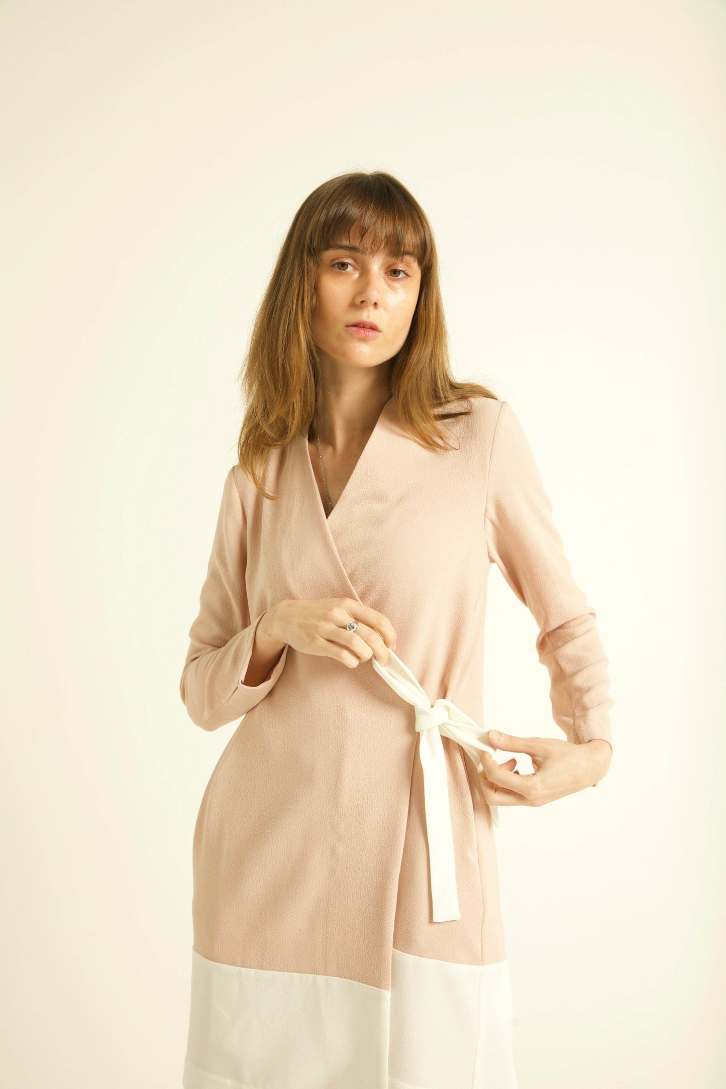 BLUSH/WHITE TUXEDO PANTS - dash and dot