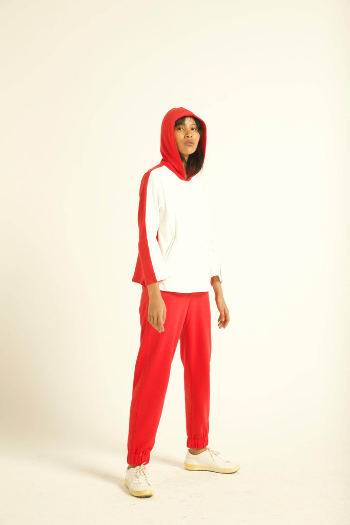 RED/WHITE TRACK SUIT - dash and dot dash and dot