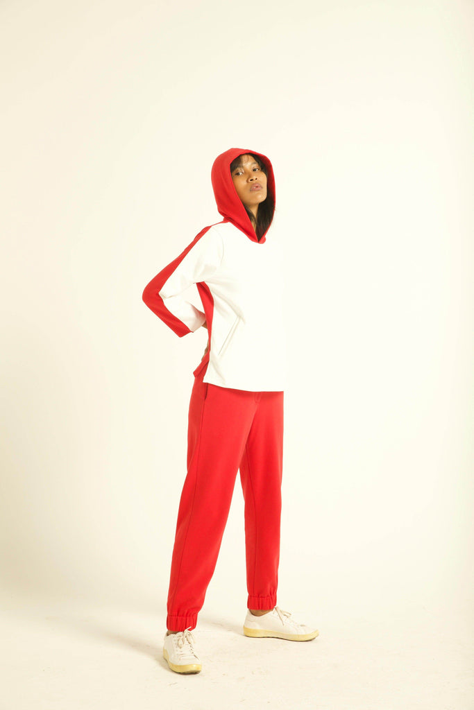 RED/WHITE TRACK SUIT - dash and dot dash and dot