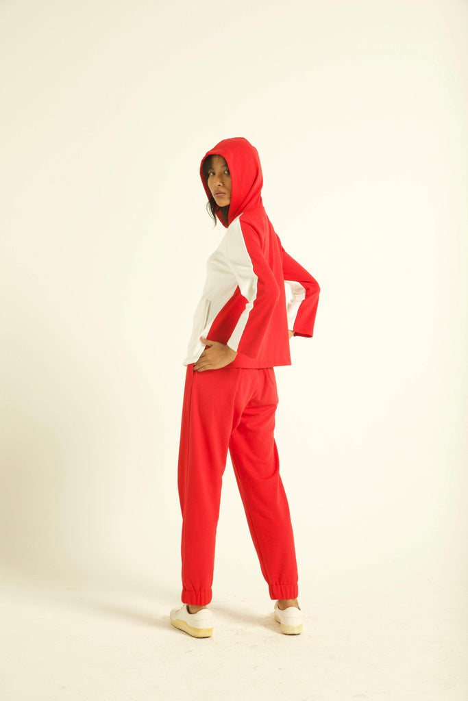 RED/WHITE TRACK SUIT - dash and dot dash and dot