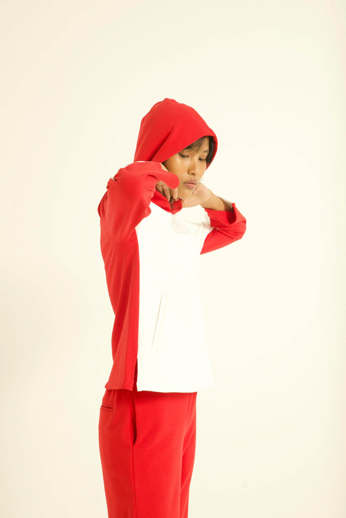 RED/WHITE TRACK SUIT - dash and dot dash and dot