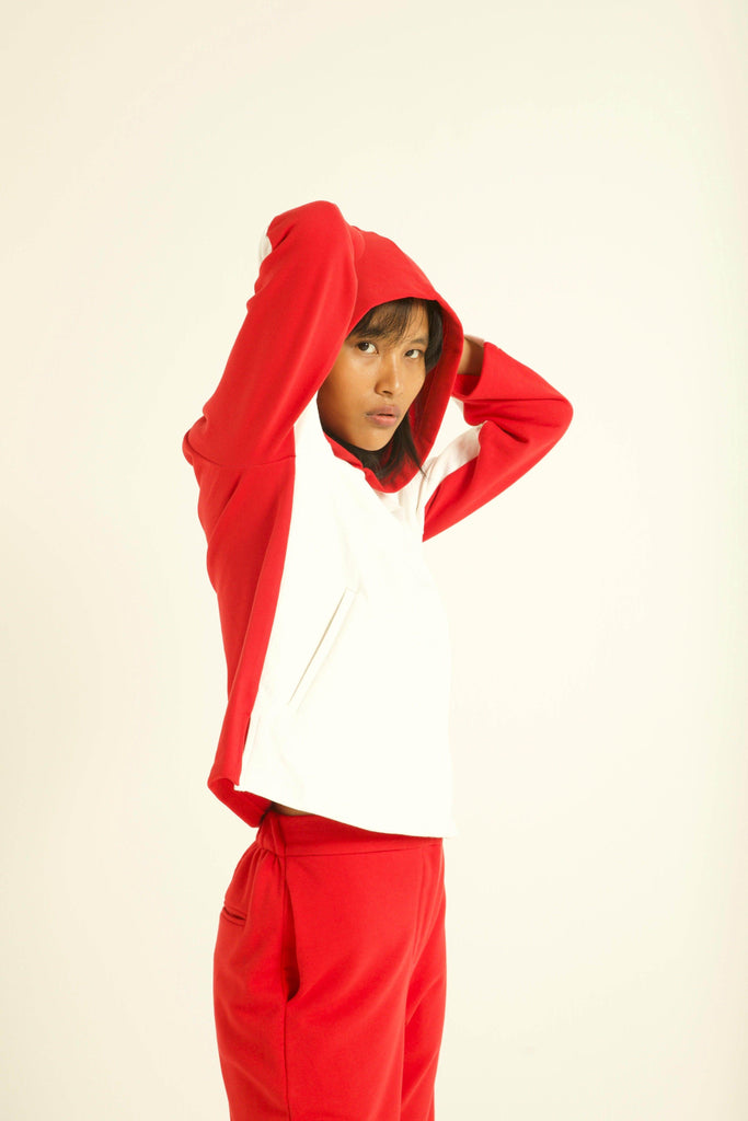 RED/WHITE TRACK SUIT - dash and dot dash and dot