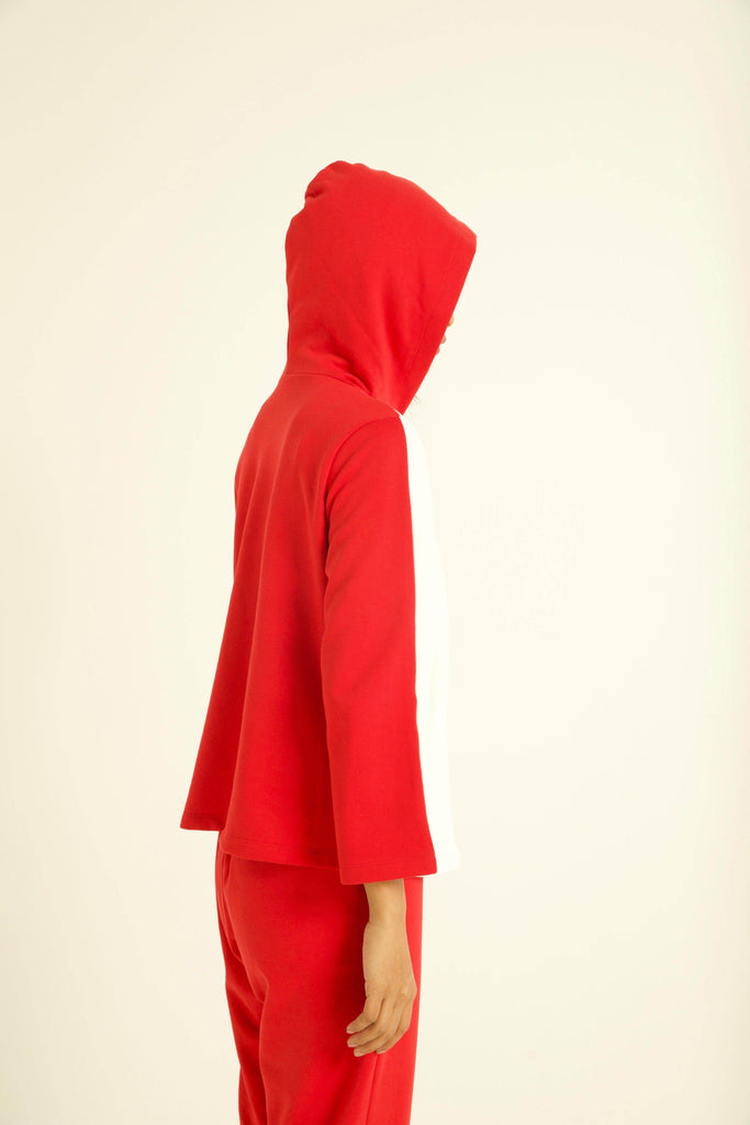 RED/WHITE TRACK SUIT - dash and dot dash and dot