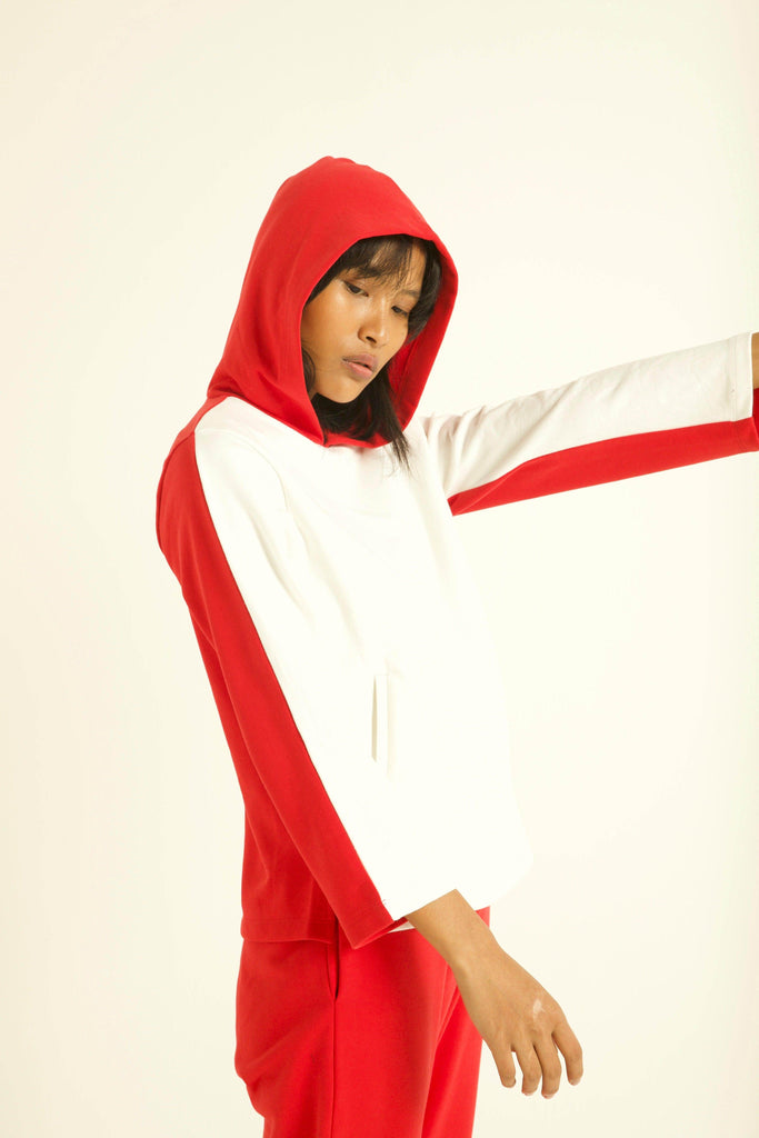 RED/WHITE TRACK SUIT - dash and dot dash and dot