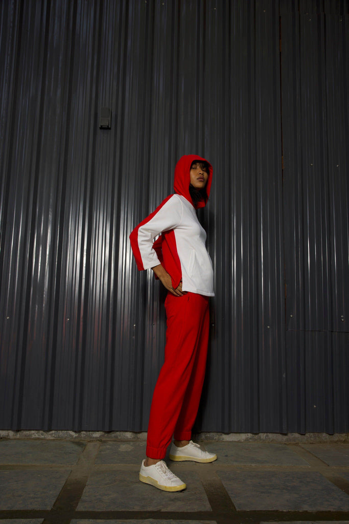 RED/WHITE TRACK SUIT - dash and dot dash and dot