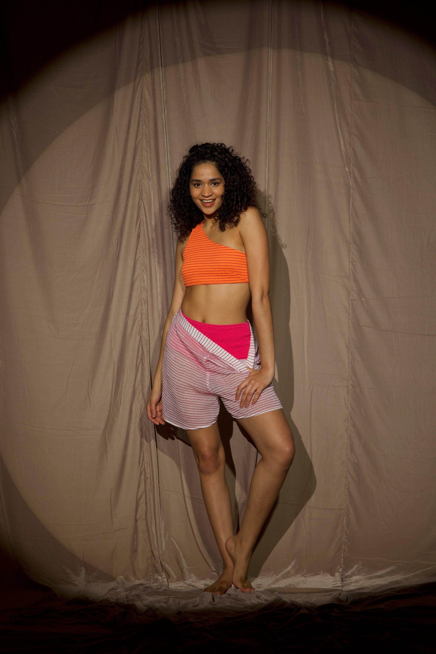 2 TONE SMOCKED SET - dash and dot