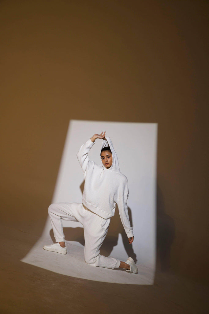 CRINKLE COTTON HOODIE CO-ORD - dash and dot dash and dot