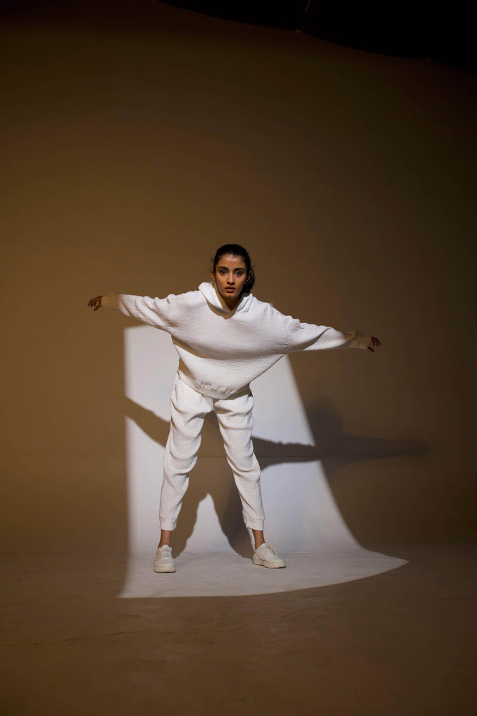 CRINKLE COTTON HOODIE CO-ORD - dash and dot dash and dot