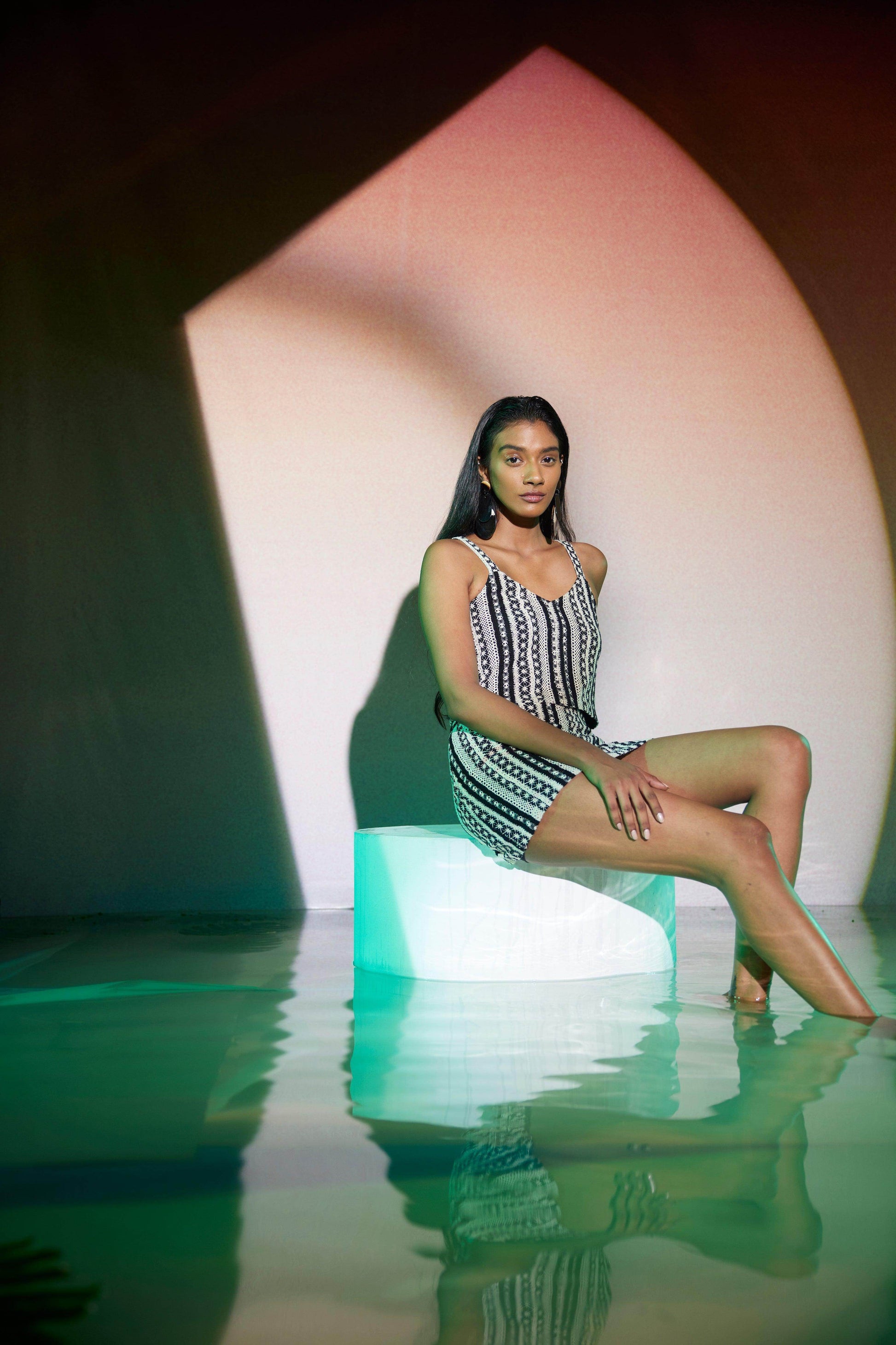 STRIPED MINI SKIRT - dash and dot