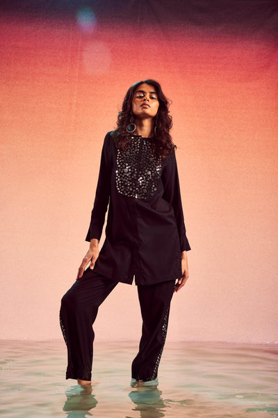 MIRROR EMBROIDERED PANT SET - dash and dot