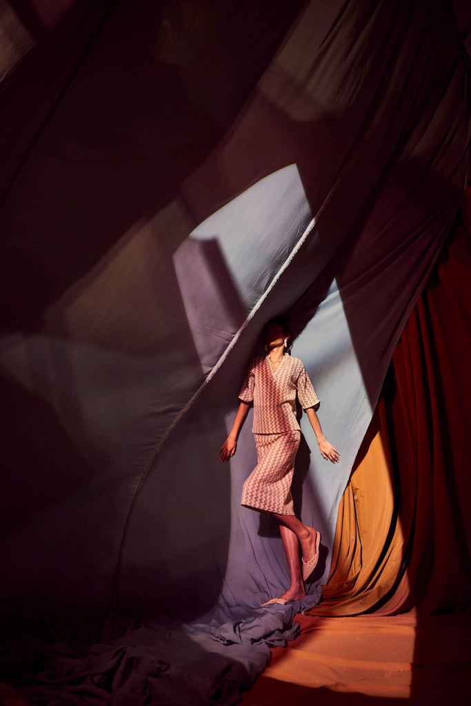 CHEVRON SKIRT SET - dash and dot dash and dot