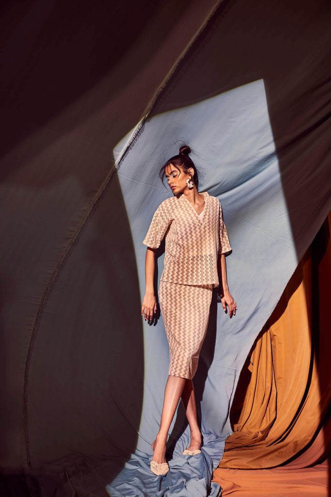 CHEVRON SKIRT SET - dash and dot dash and dot