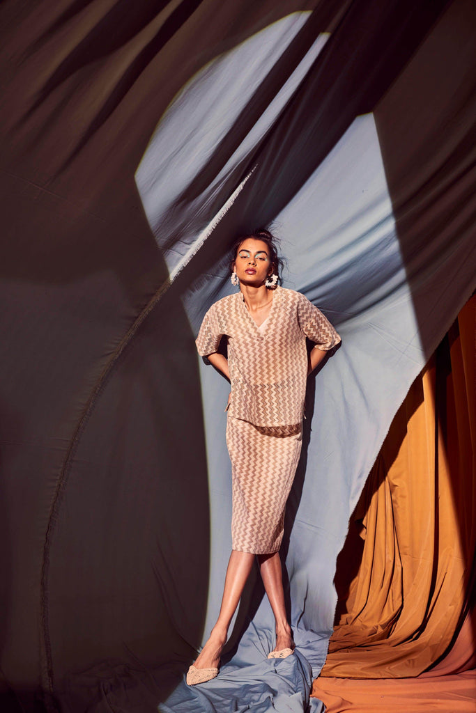 CHEVRON SKIRT SET - dash and dot dash and dot