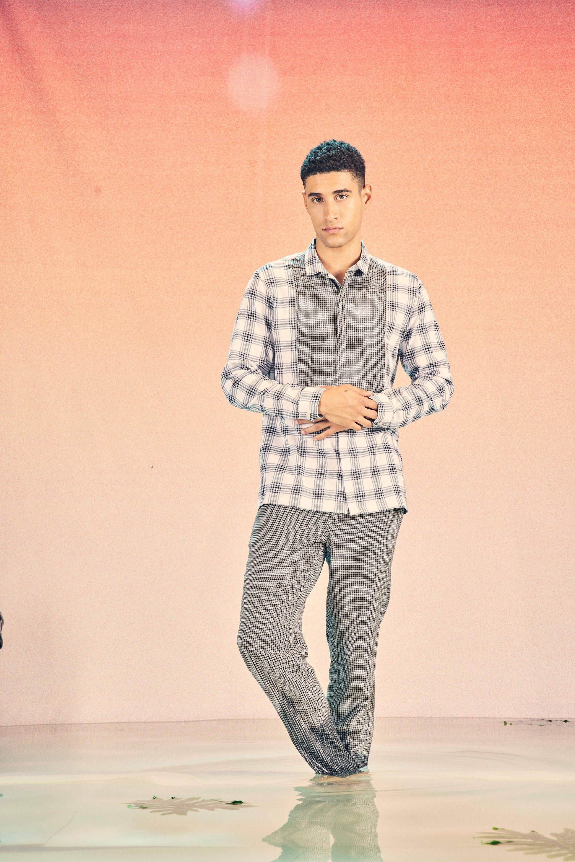 BIB CHECKED SET - dash and dot