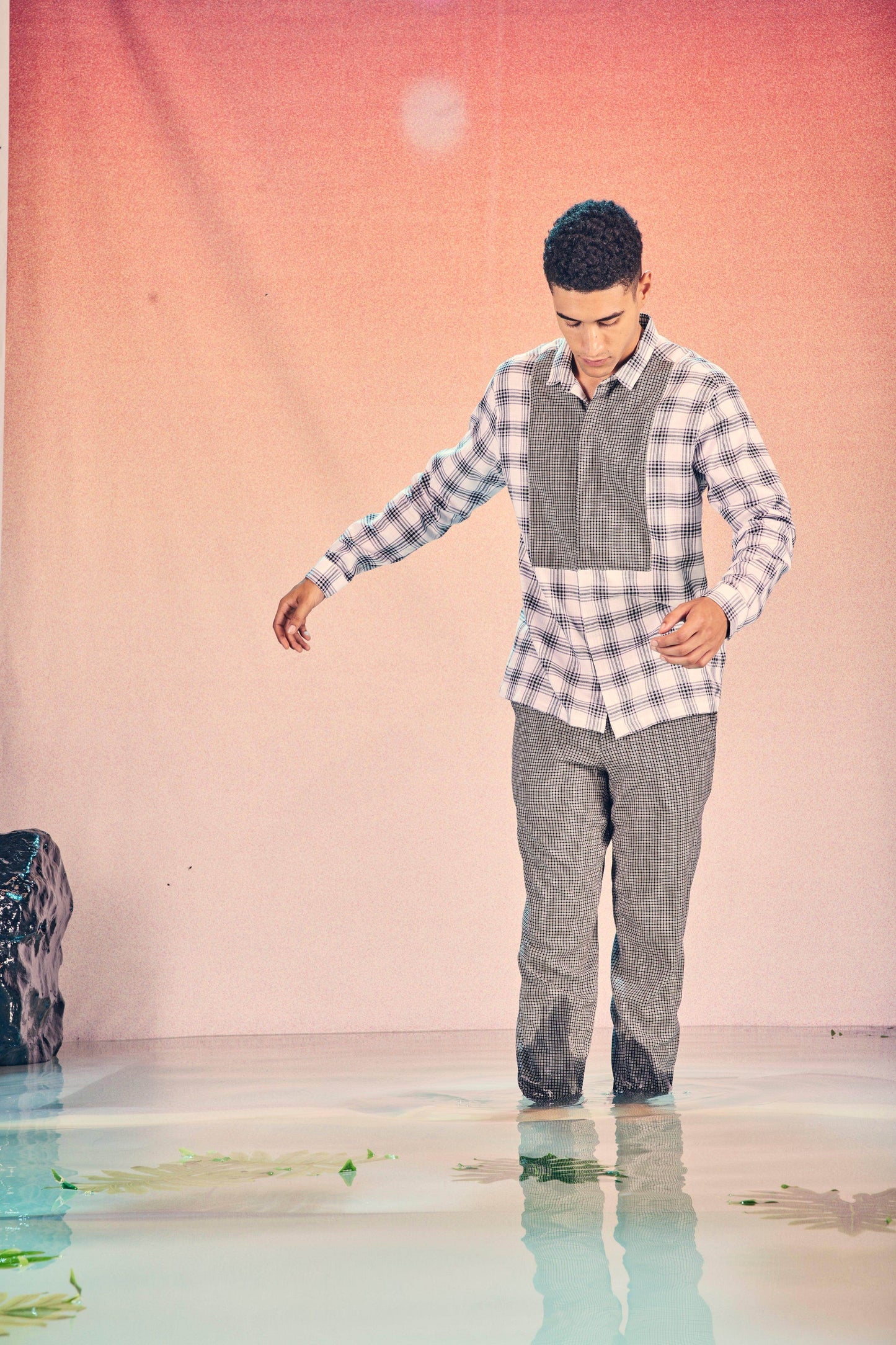 BIB CHECKED SET - dash and dot