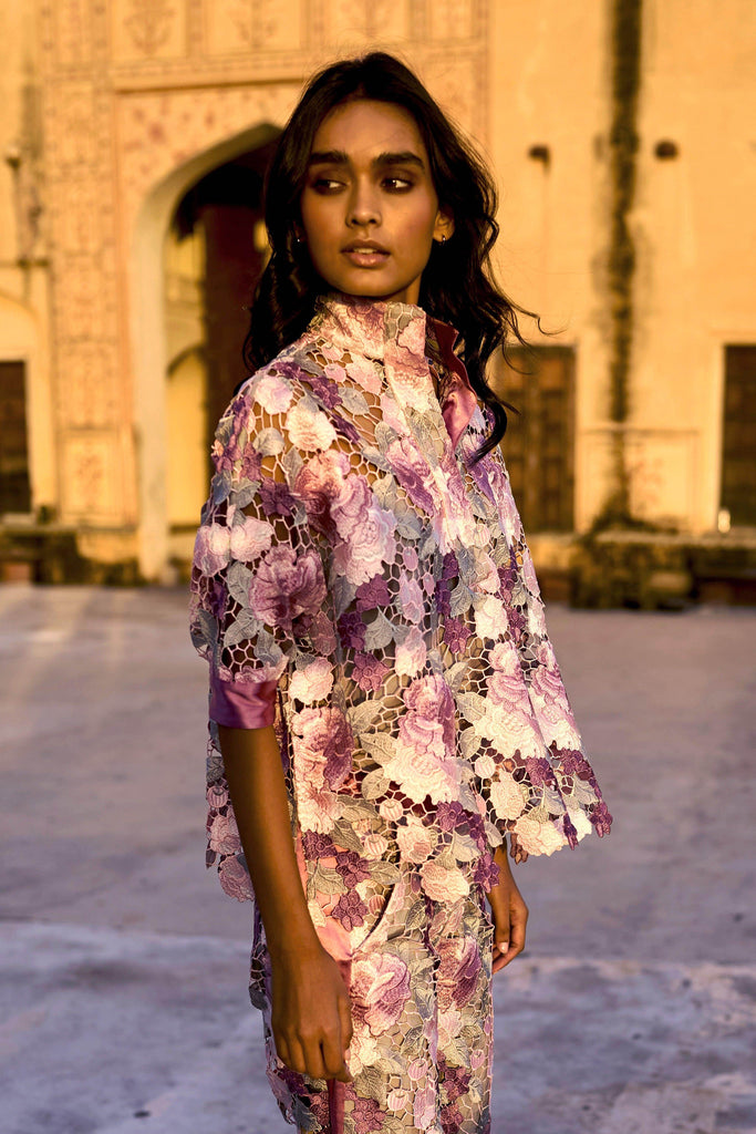 SCALLOPED FLORAL LACE TOP - dash and dot dash and dot