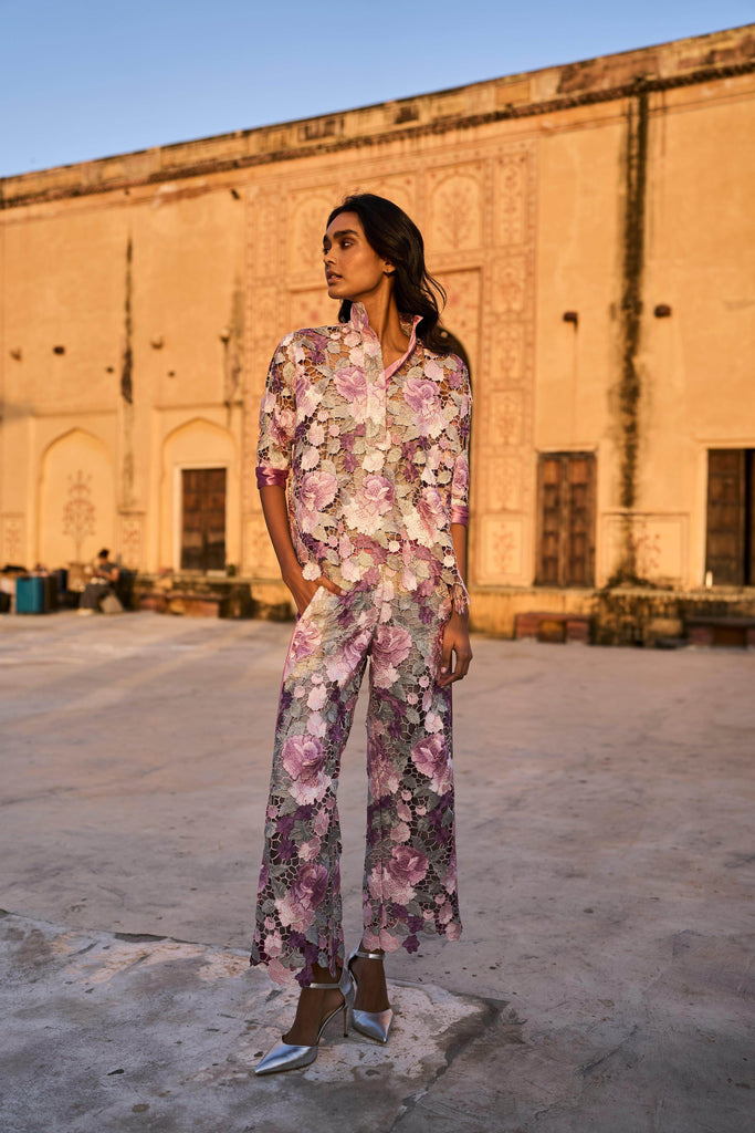 SCALLOPED FLORAL LACE PANT - dash and dot dash and dot