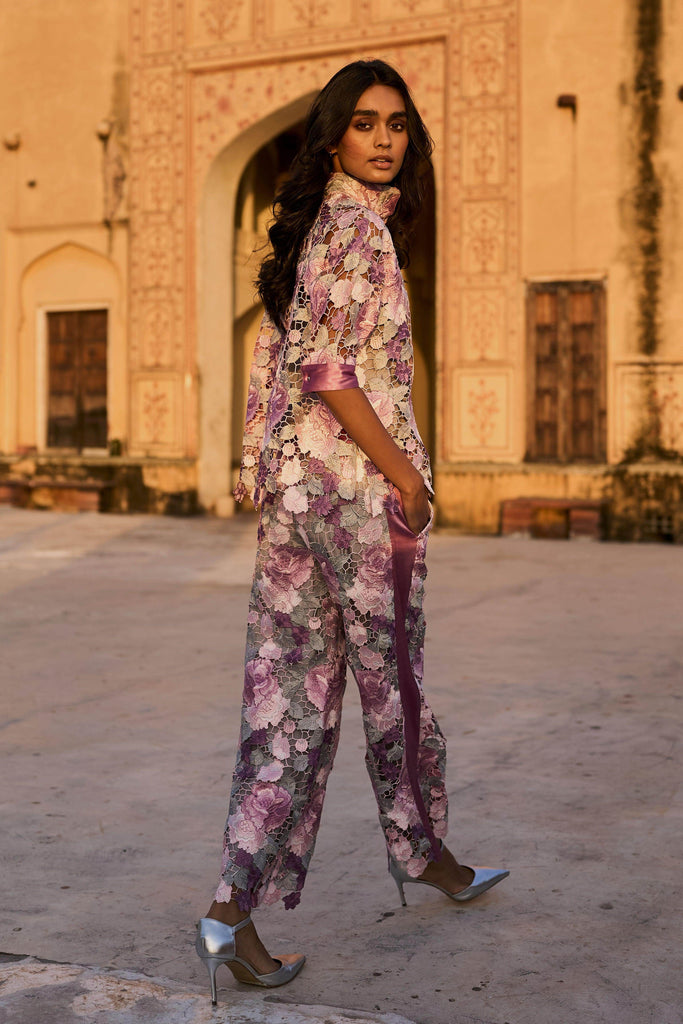 SCALLOPED FLORAL LACE PANT - dash and dot dash and dot