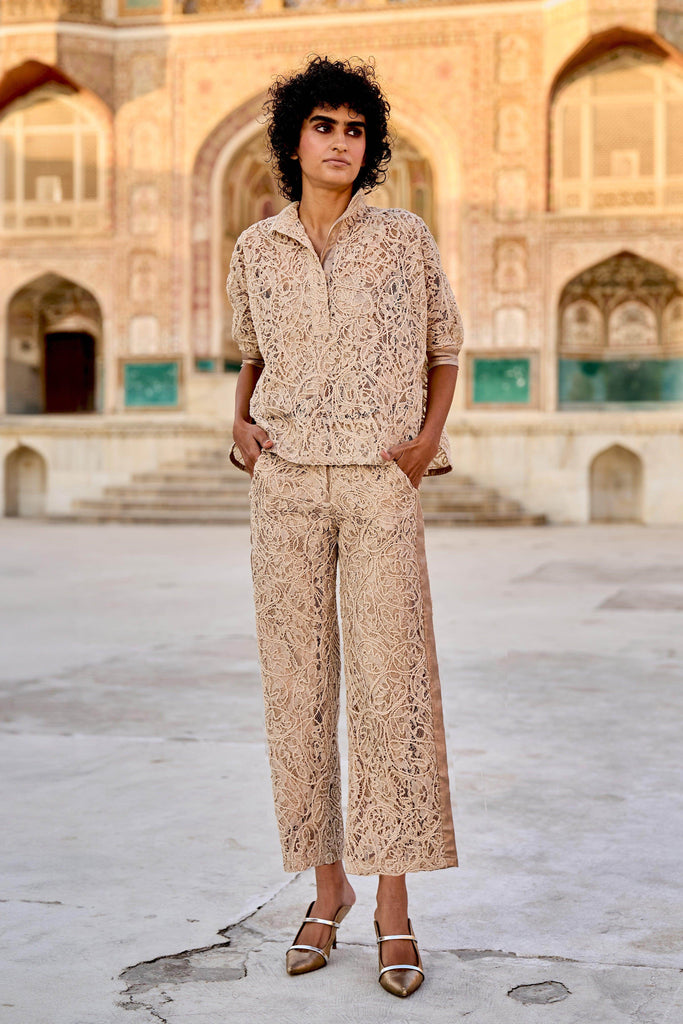 CORD EMBROIDERED LACE PANT - dash and dot dash and dot