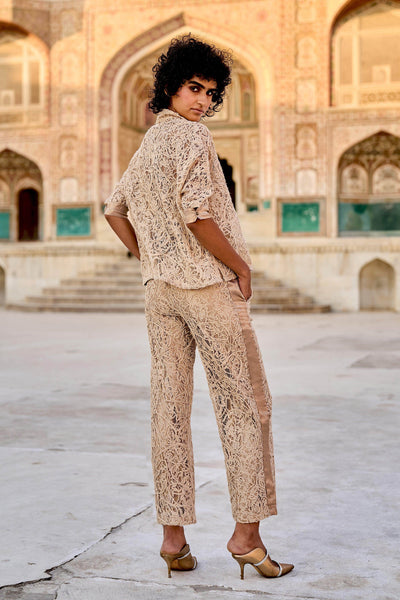 CORD EMBROIDERED LACE PANT - dash and dot
