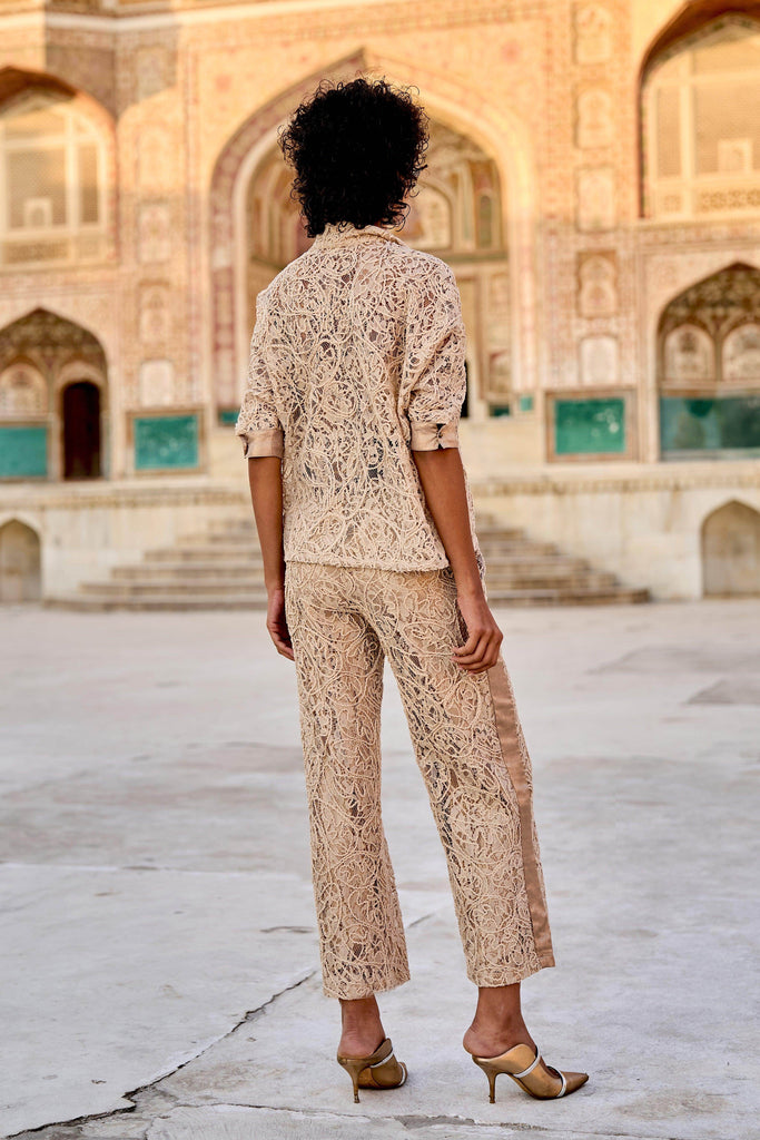 CORD EMBROIDERED LACE TOP - dash and dot dash and dot