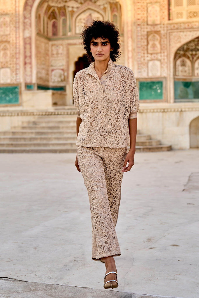 CORD EMBROIDERED LACE PANT - dash and dot dash and dot