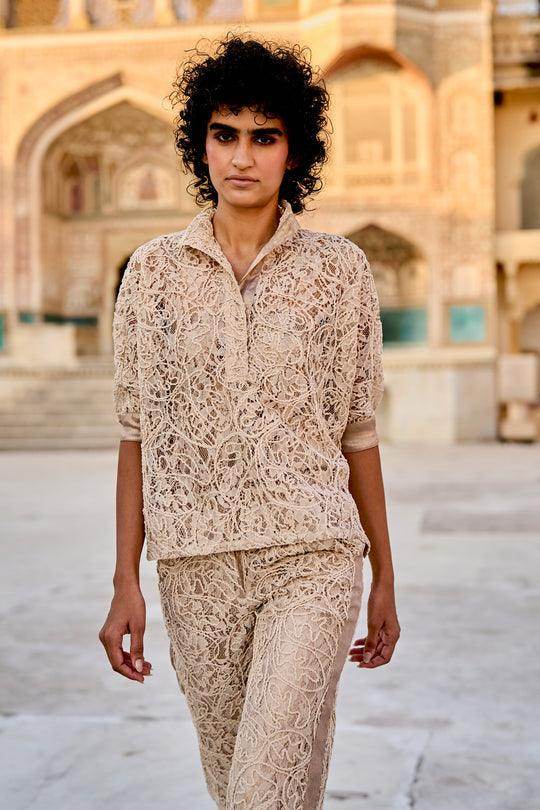 CORD EMBROIDERED LACE SET - dash and dot