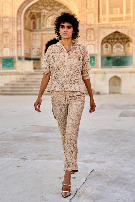 CORD EMBROIDERED LACE SET - dash and dot