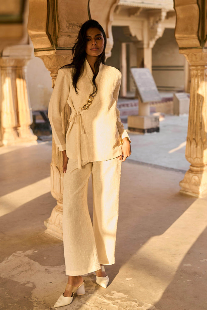 TEXTURED STRAIGHT PANT - dash and dot dash and dot