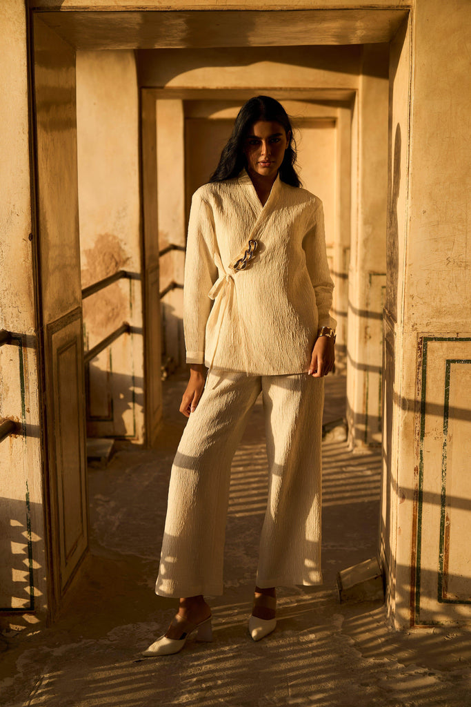 TEXTURED STRAIGHT PANT - dash and dot dash and dot