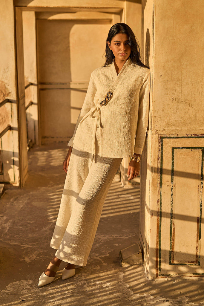 TEXTURED STRAIGHT PANT - dash and dot dash and dot