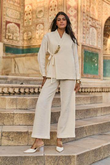 TEXTURED SIDE TIE SET - dash and dot