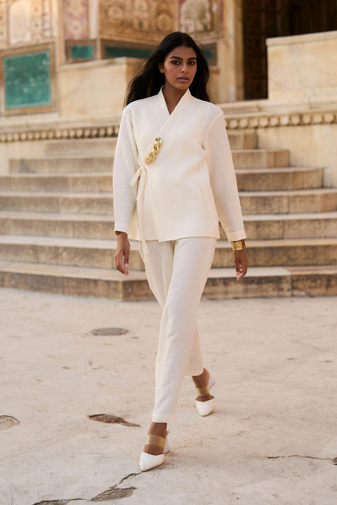 TEXTURED STRAIGHT PANT - dash and dot dash and dot