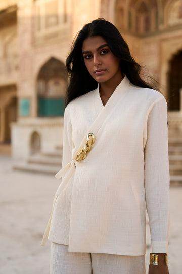 TEXTURED SIDE TIE SET - dash and dot