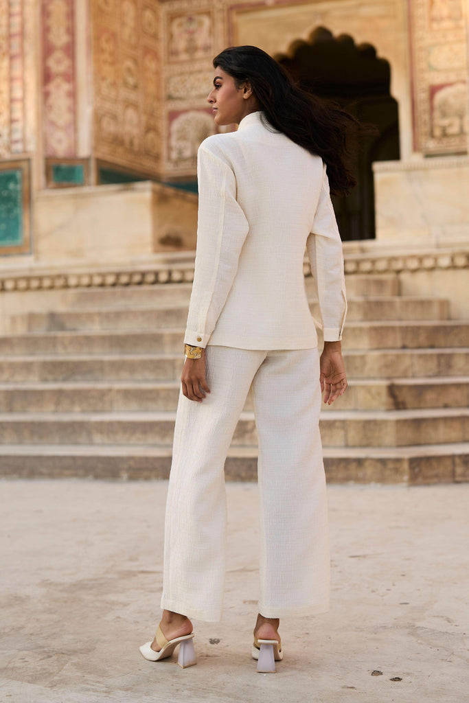 TEXTURED STRAIGHT PANT - dash and dot dash and dot