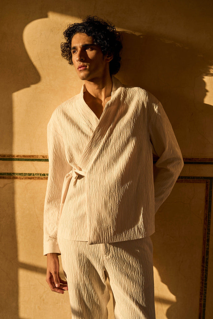 SIDE TIE TEXTURED SET - dash and dot dash and dot