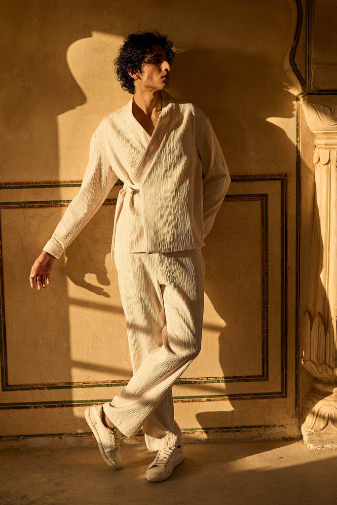 TEXTURED STRAIGHT PANT - dash and dot dash and dot