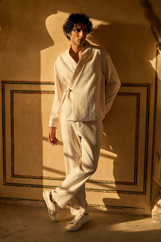 SIDE TIE SHIRT JACKET - dash and dot dash and dot