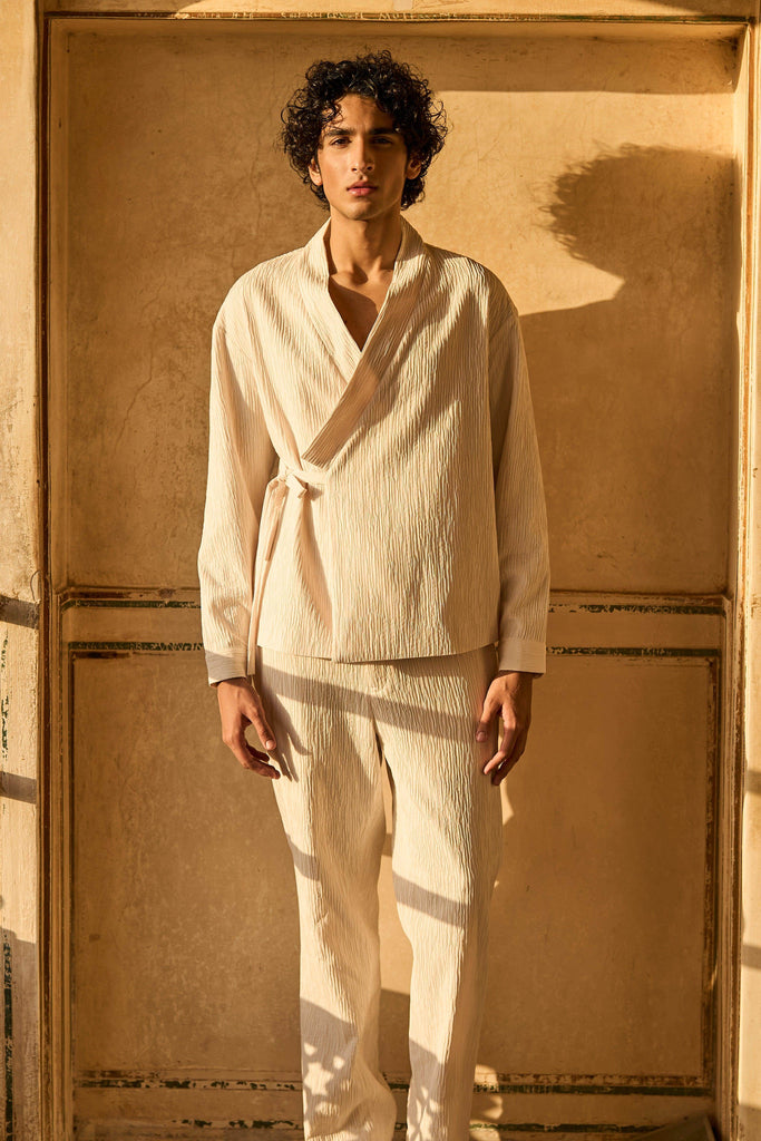 TEXTURED STRAIGHT PANT - dash and dot dash and dot