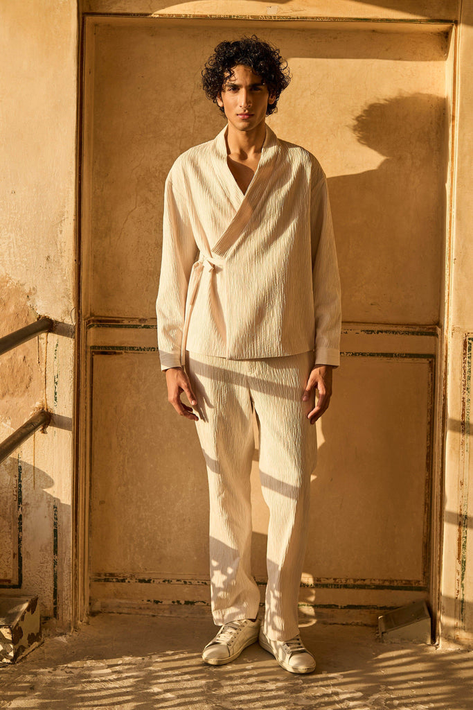 SIDE TIE SHIRT JACKET - dash and dot dash and dot