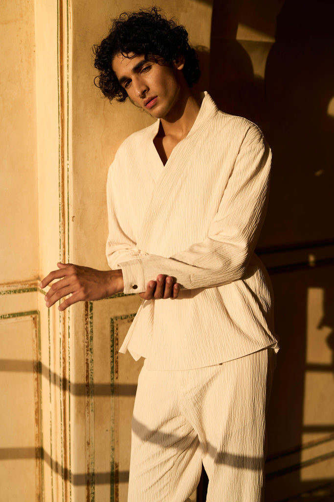 SIDE TIE TEXTURED SET - dash and dot dash and dot