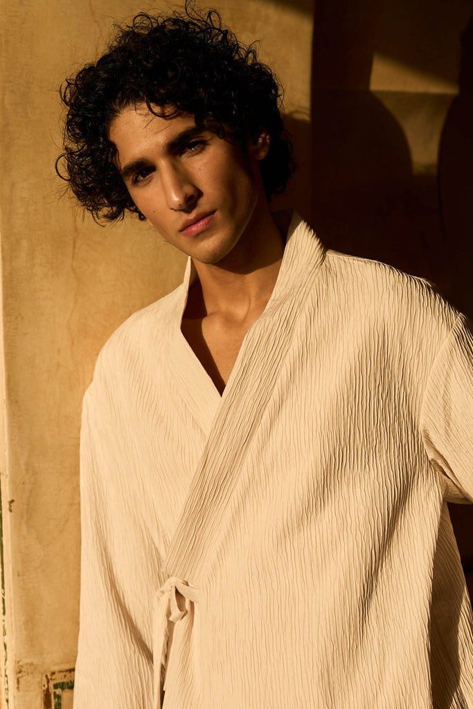 SIDE TIE SHIRT JACKET - dash and dot dash and dot